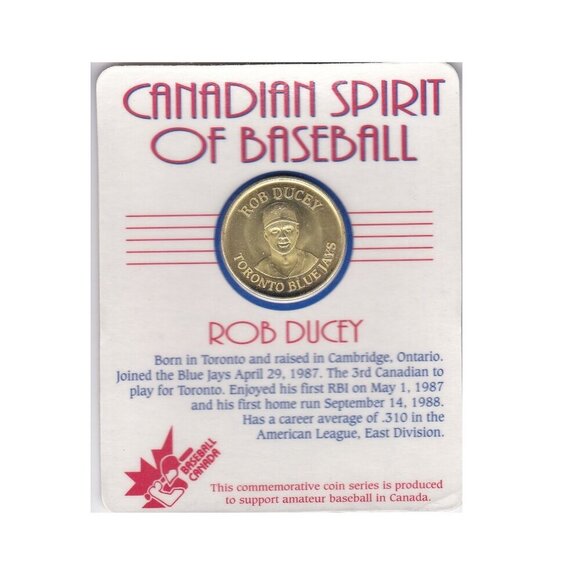 Canadian Spirit of Baseball Commemorative Gold Tone Coins Set of 4 Card Mounted - Picture 9 of 9